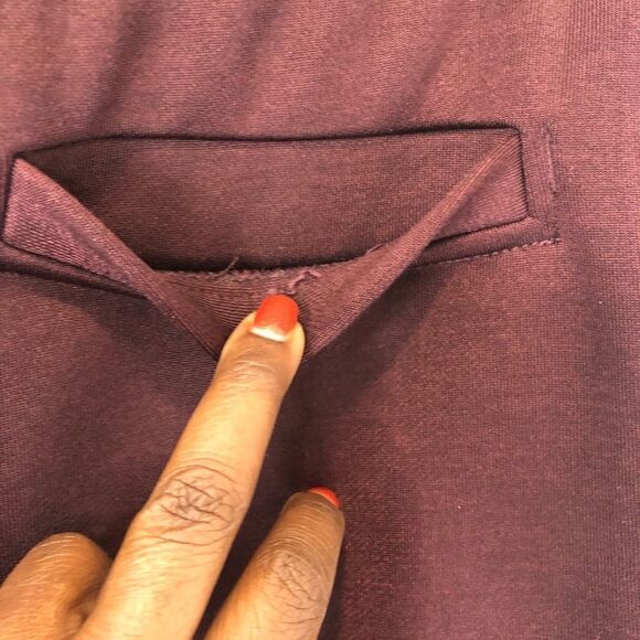 T by Alexander Wang burgundy red snap front jogger pants with pockets - Picture 6 of 16